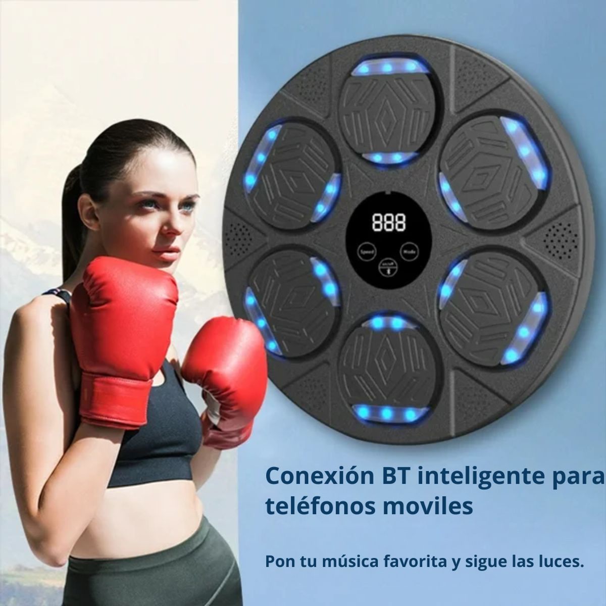 GENERICO - Máquina de Boxeo de Pared para Adultos Bluetooth + Guantes Gym