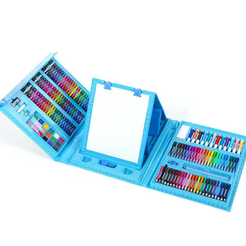 GENERICO - Set Kit Arte Niños Maleta 208 Piezas Crayon Acuarela Plumon