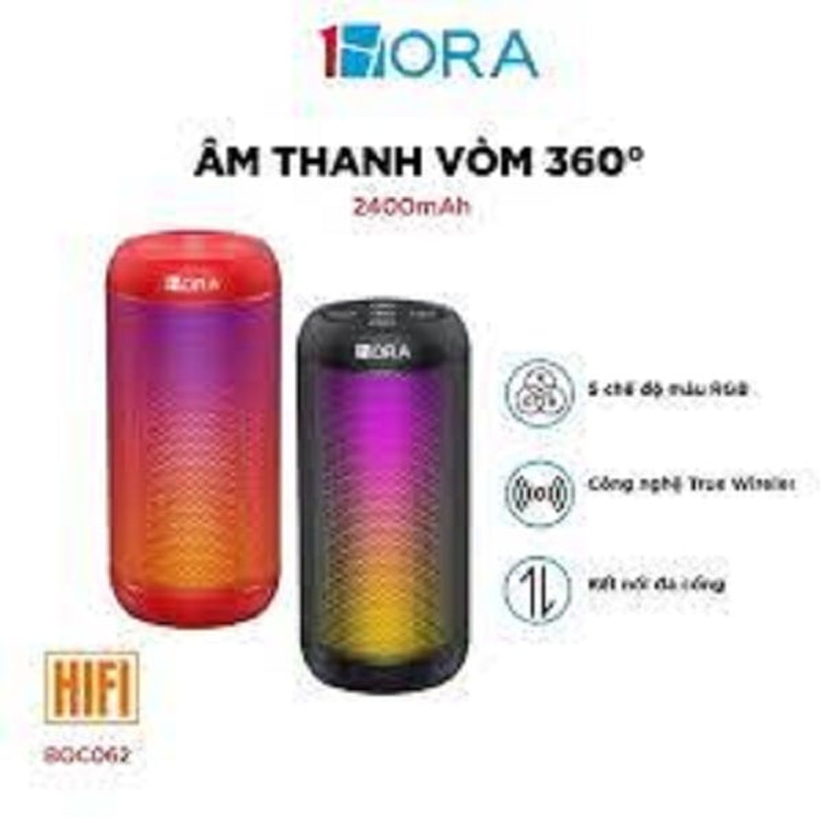 1HORA - BOCINA INALAMBRICA 1HORA BLUETOOTH ROJA BOC242