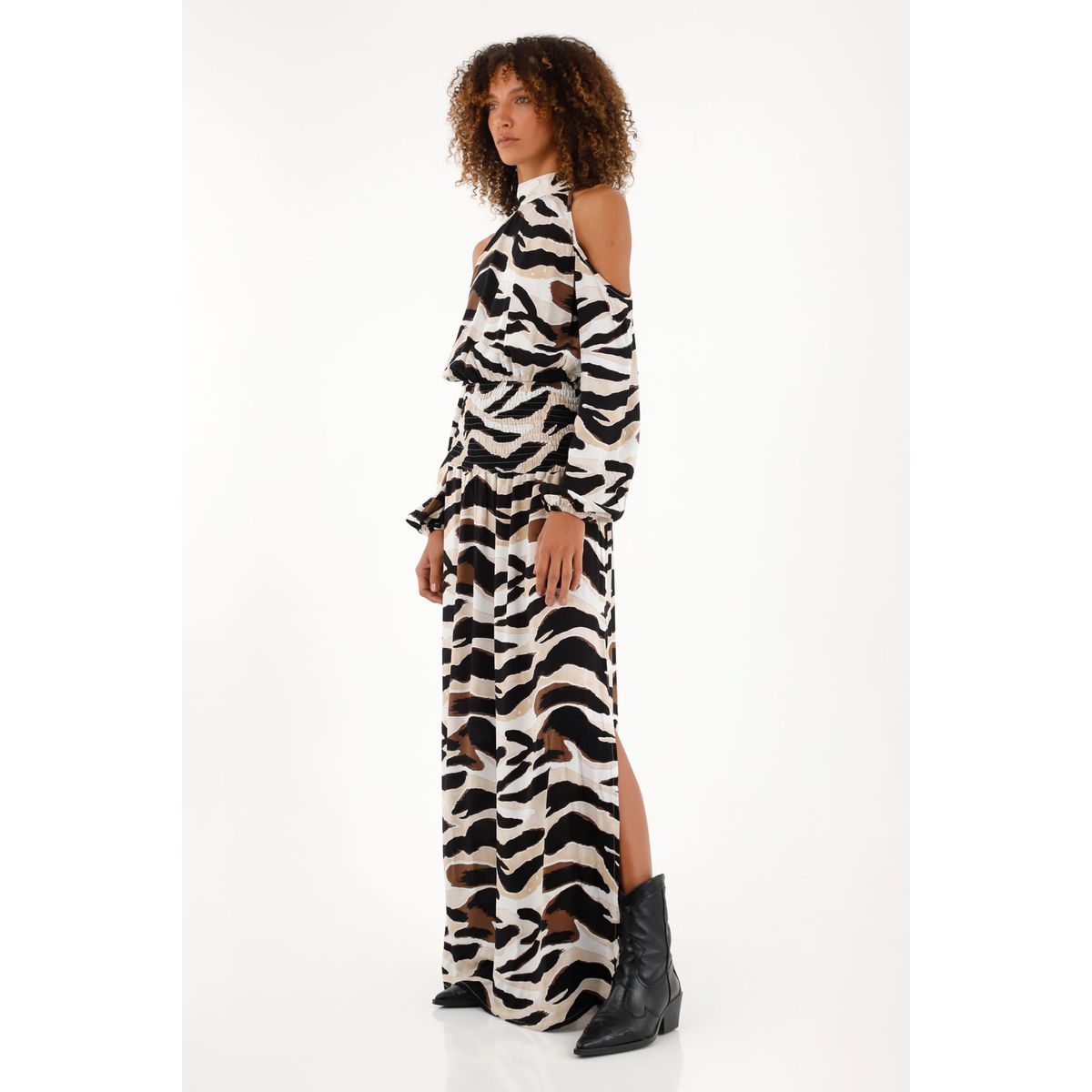 TENNIS - Vestido largo con estampado animal print para mujer