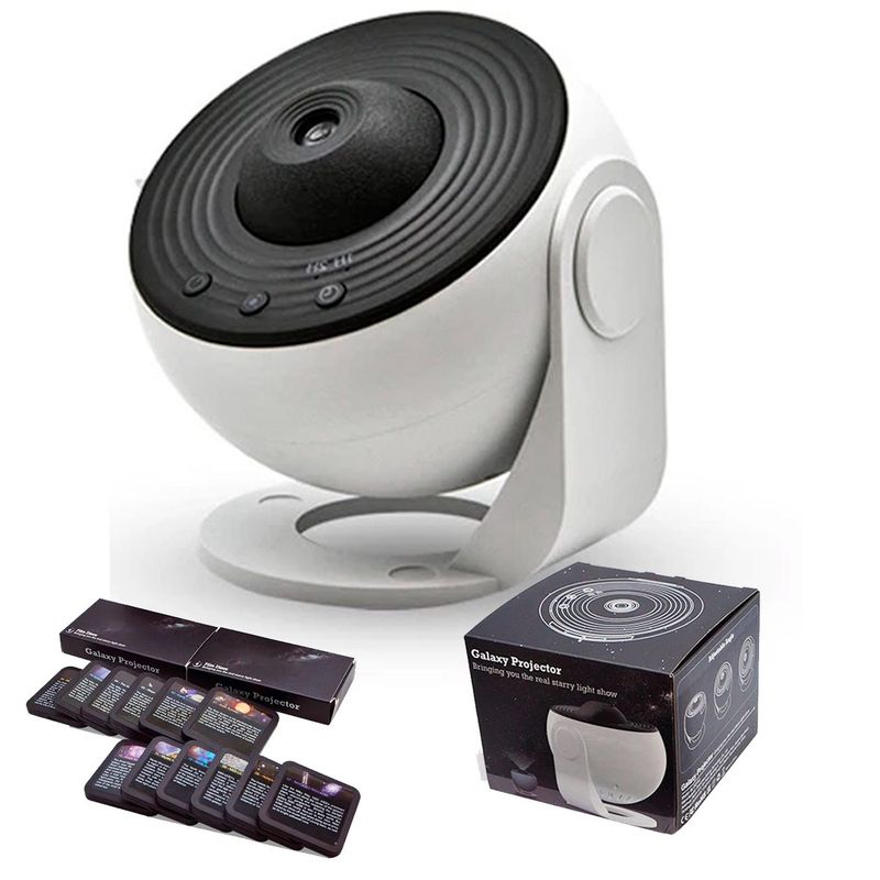 GENERICO - Proyector De Galaxia Nebulosas Domo Lentes Intercambiables Estructura Blanco
