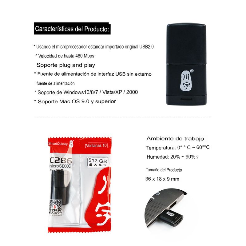 SANDISK - Memoria Sandisk Micro Sd 64gb Mas Lector De Tarjeta Usb