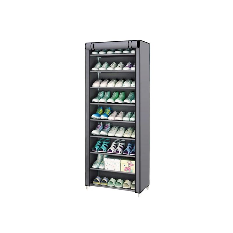 GENERICO - Organizador Zapatos En Tela Diseño Torre Zapatero 9 Niveles gris