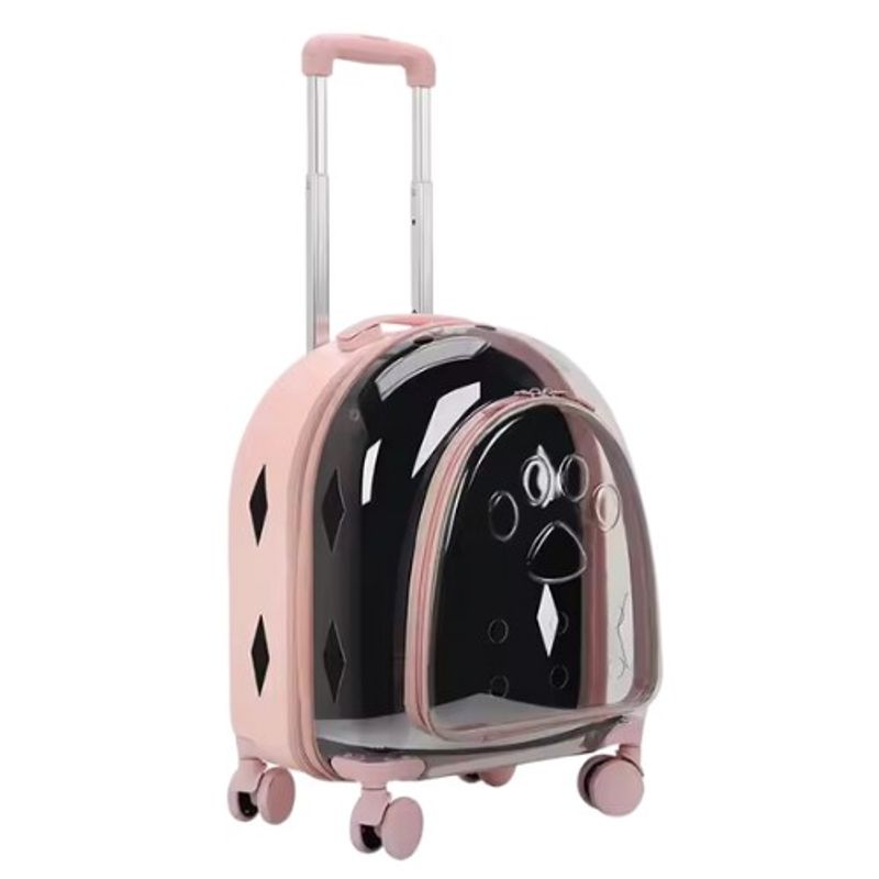 GENERICO - Maleta Bolso Transportador Ruedas Mascotas Acrilico