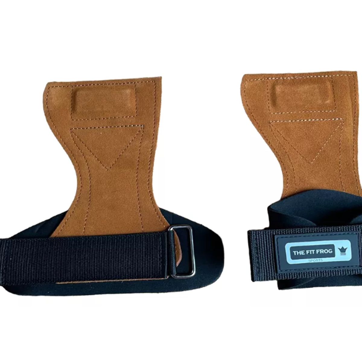 GENERICO - Guantes Gym Calleras Cuero Levantamiento Pesas CAFE X2