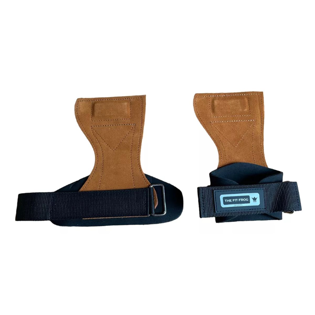 GENERICO - Guantes Gym Calleras Cuero Levantamiento Pesas CAFE X2