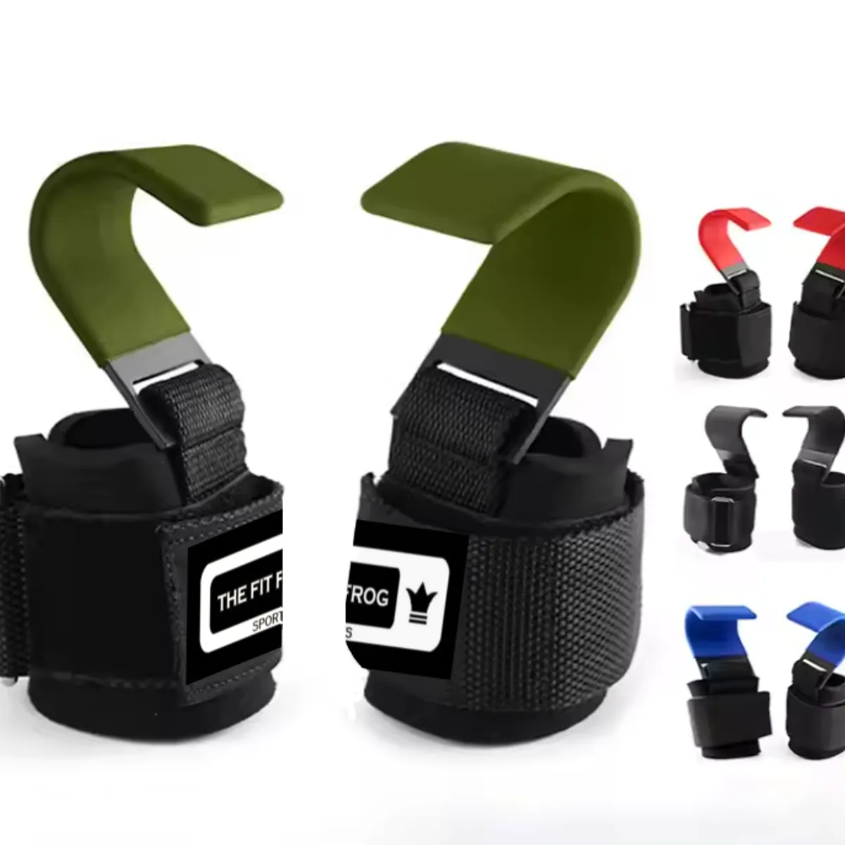 GENERICO - Straps De Gancho Guante Levantamiento De Pesas Gym verde