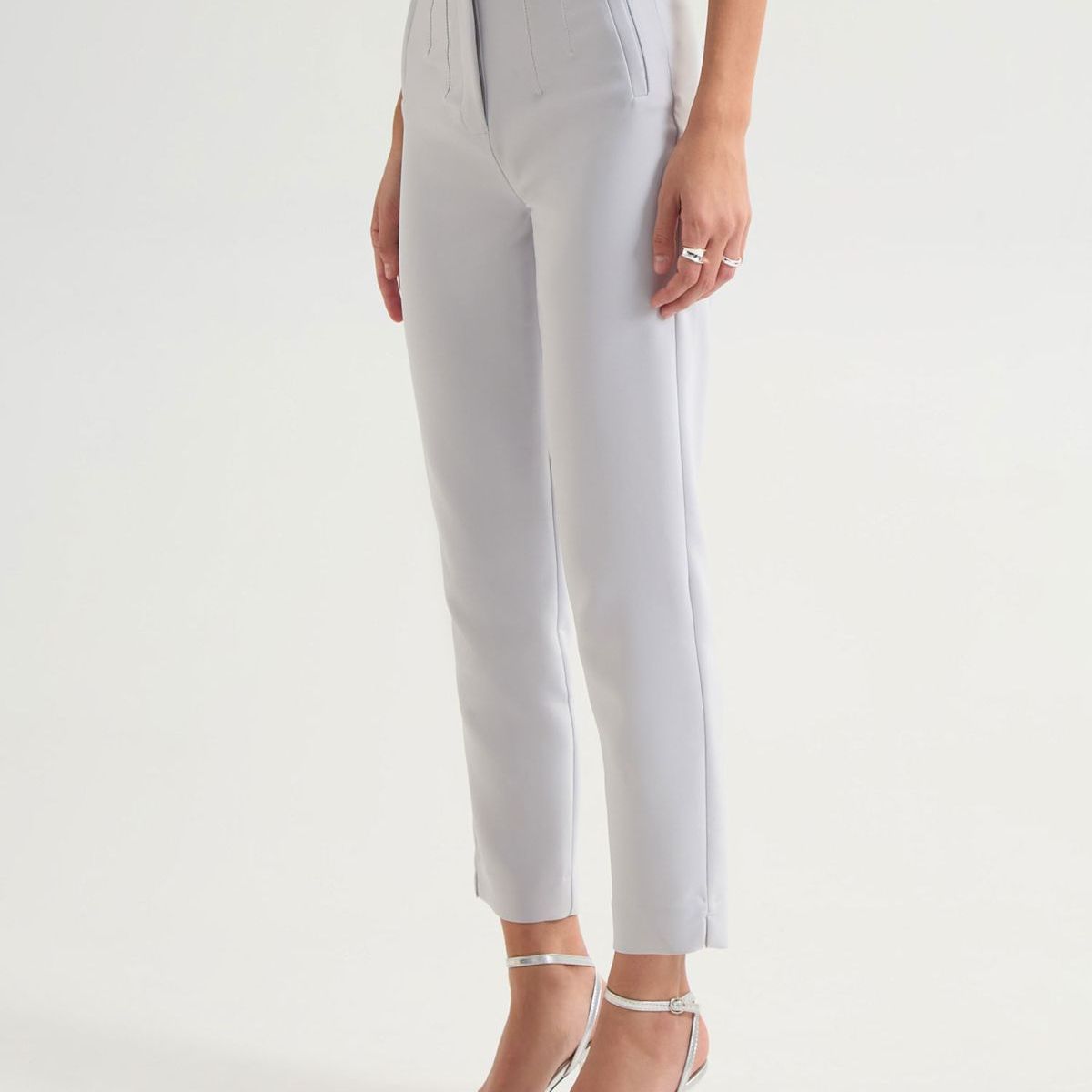 SEVEN SEVEN - Pantalón Casual Con Prenses  Para Mujer Gris Seven Seven