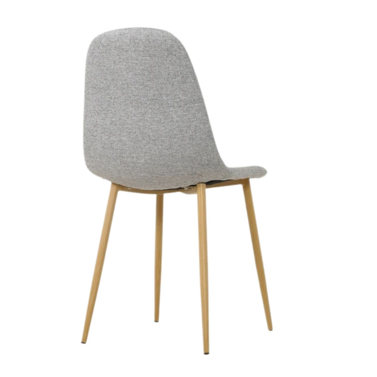 DISTRIONLINE - Silla De Diseño Domi Color Gris Con Patas Metálicas