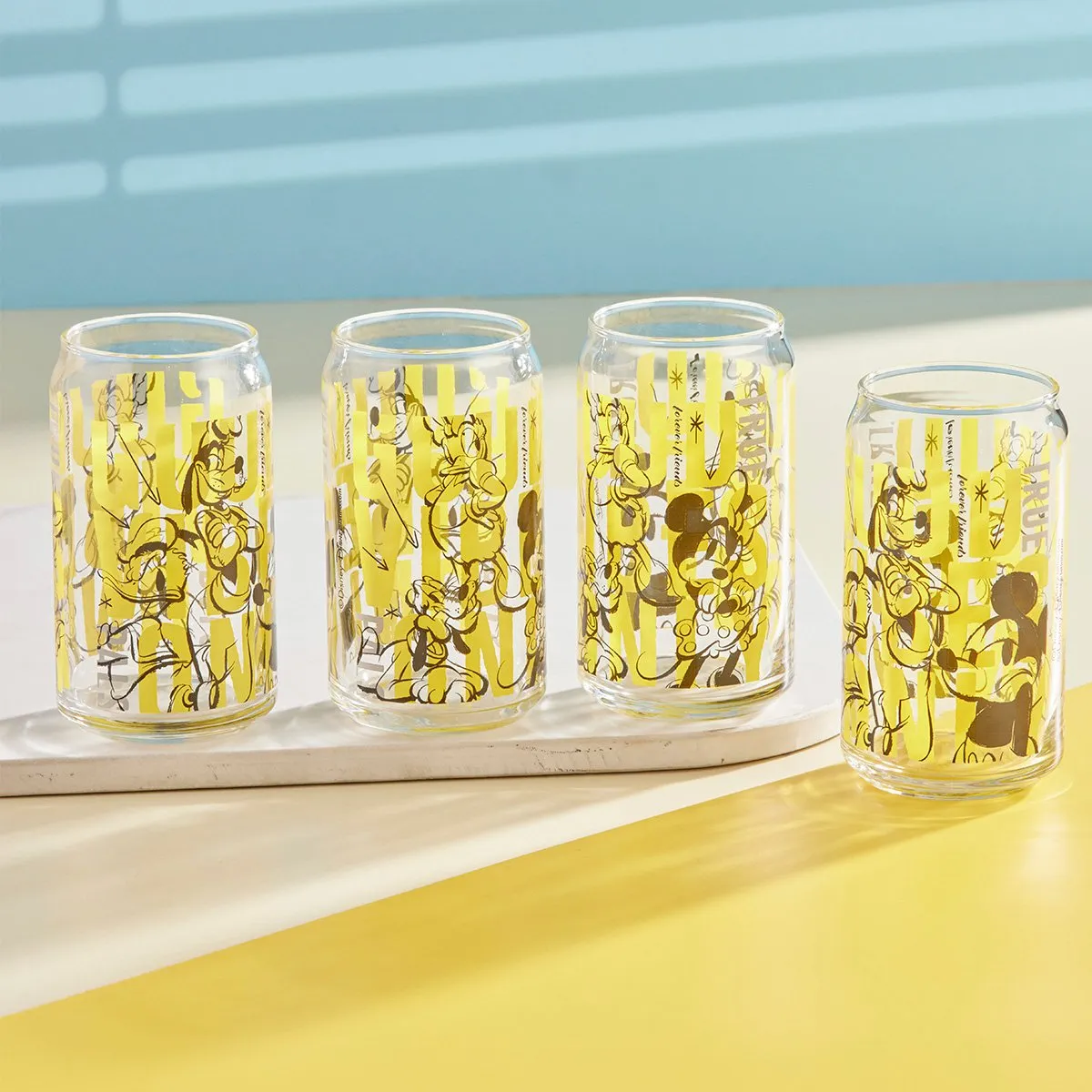 CORONA - Set x4 Vasos Cristar Mickey & Friends Disney