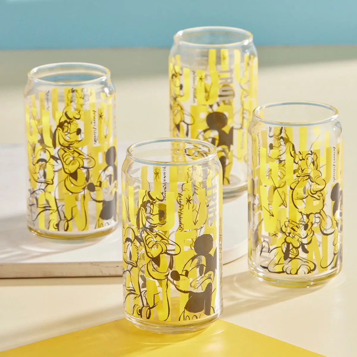 CORONA - Set x4 Vasos Cristar Mickey & Friends Disney
