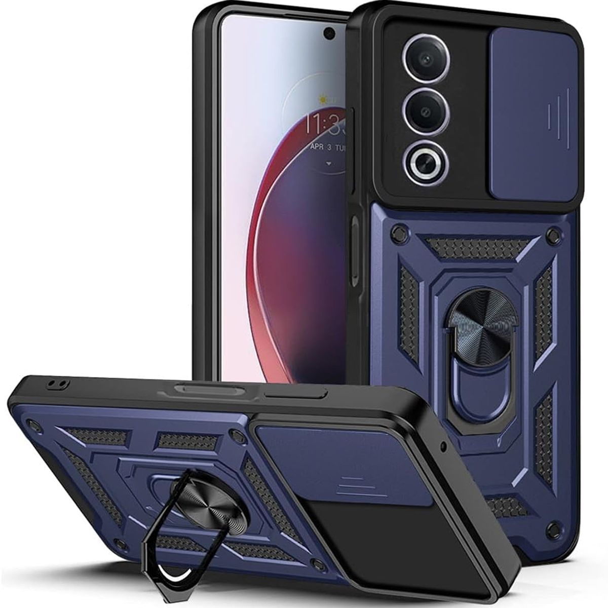 GENERICO - Funda Forro Estuche Case Slider Compatible Con Oppo A80 5G Azul