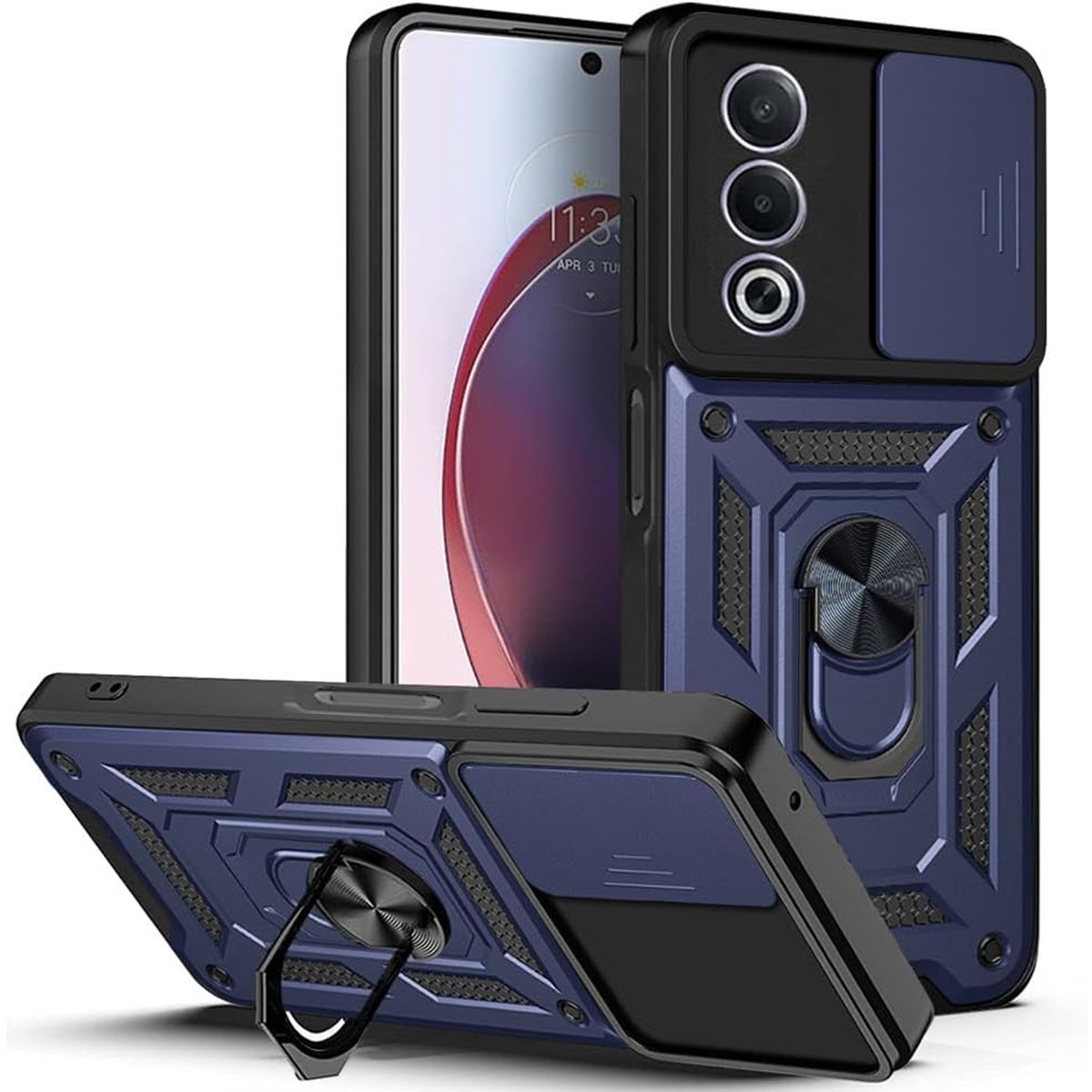 GENERICO - Funda Forro Estuche Case Slider Compatible Con Oppo A80 5G Azul