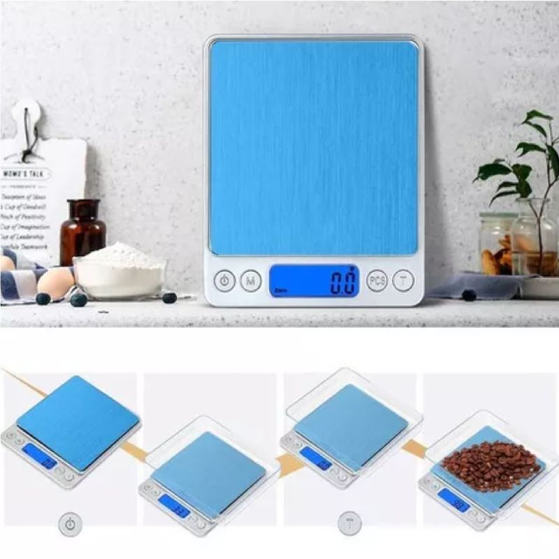 GENERICO - BALANZA GRAMERA DIGITAL DE COCINA 500 GRAMOS GY-A10B