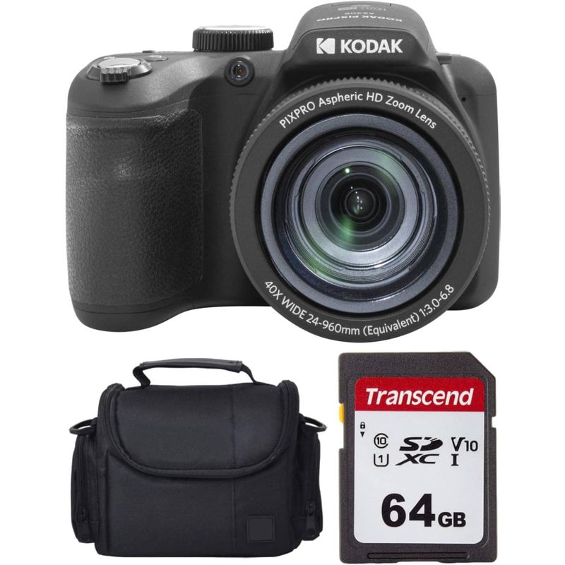 KODAK - Cámara Digital Kodak PIXPRO AZ405 + Tarjeta 64GB + Funda
