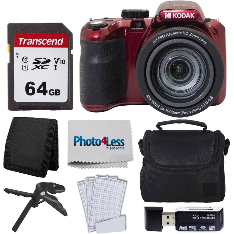 KODAK - Cámara Kodak PIXPRO AZ425 + Tarjeta 64GB + Accesorios