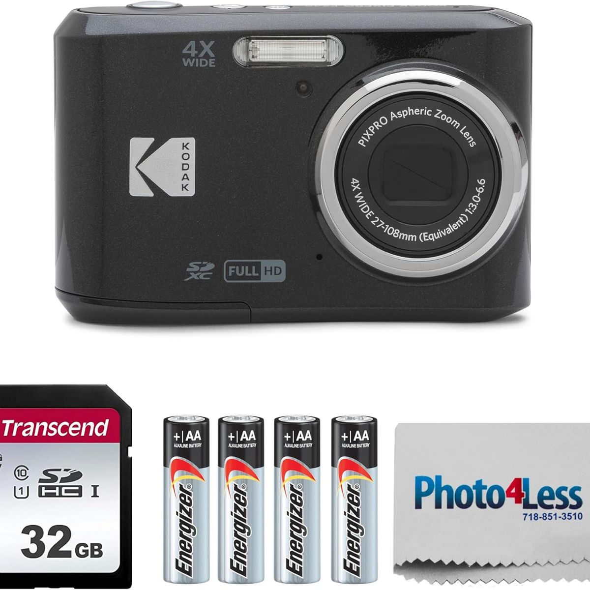 KODAK - Cámara Digital KODAK PIXPRO FZ45 16MP, Zoom Óptico 4X, 32GB