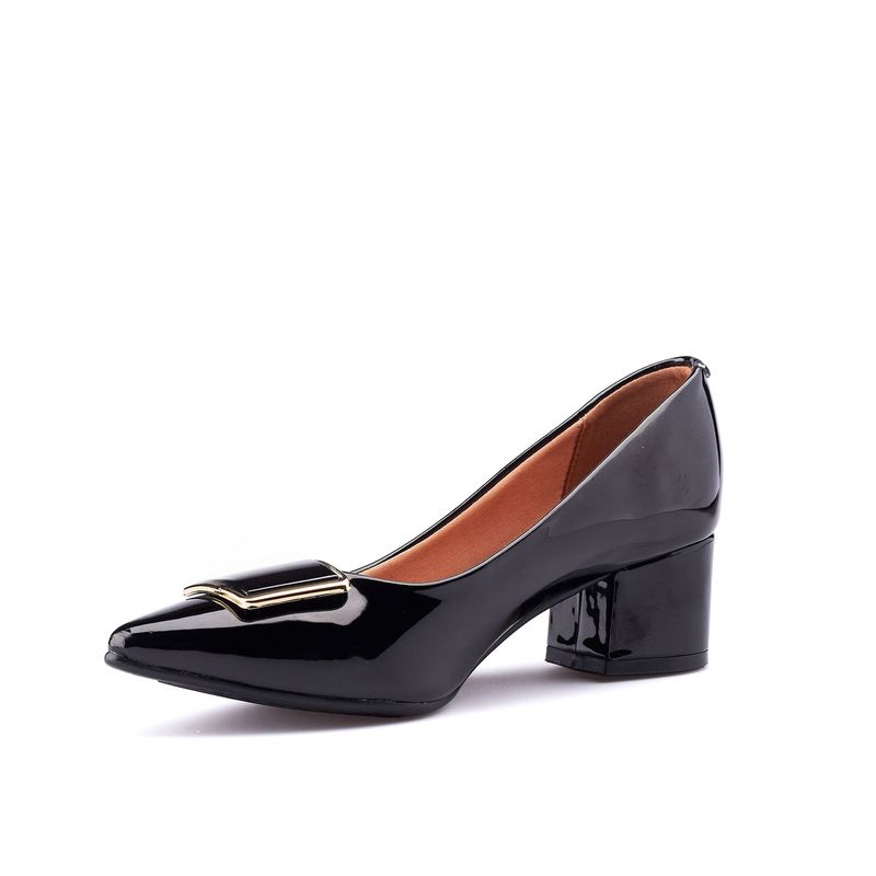 VIZZANO - Tacon Medio Negro Dorado Vizzano