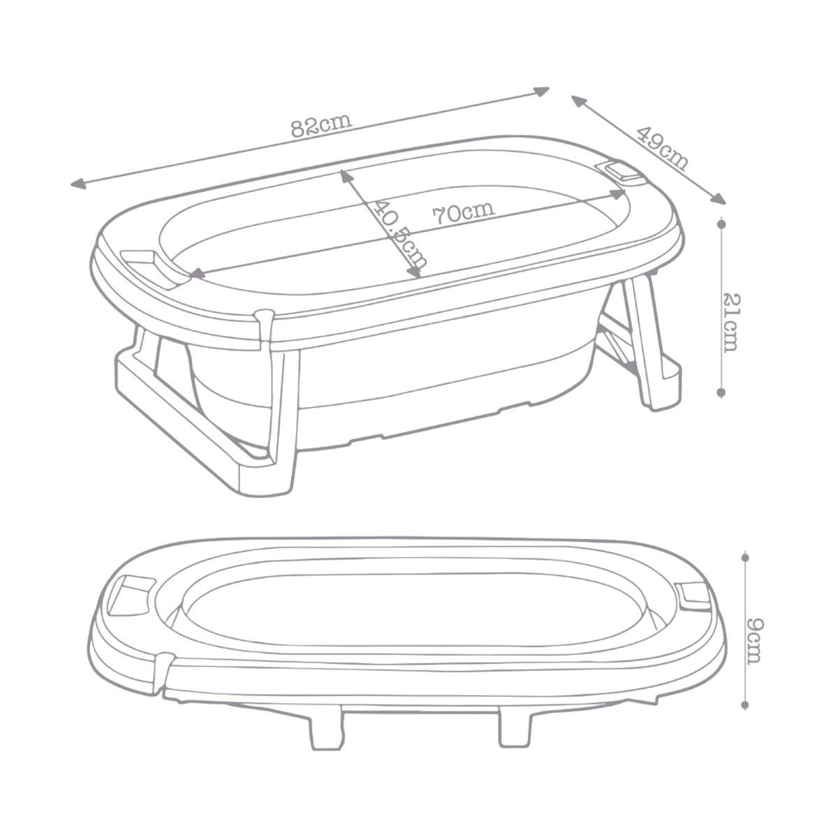 BIUM - Bañera Plegable - Tina Para Bebe Bium Big Rosa