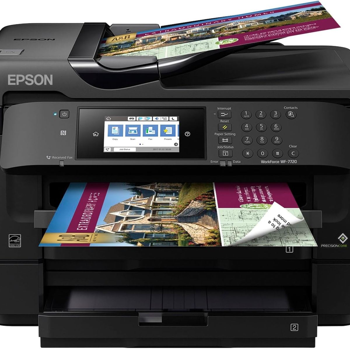 EPSON - Impresora Epson WorkForce WF-7720, multifunción, Wi-Fi, fax