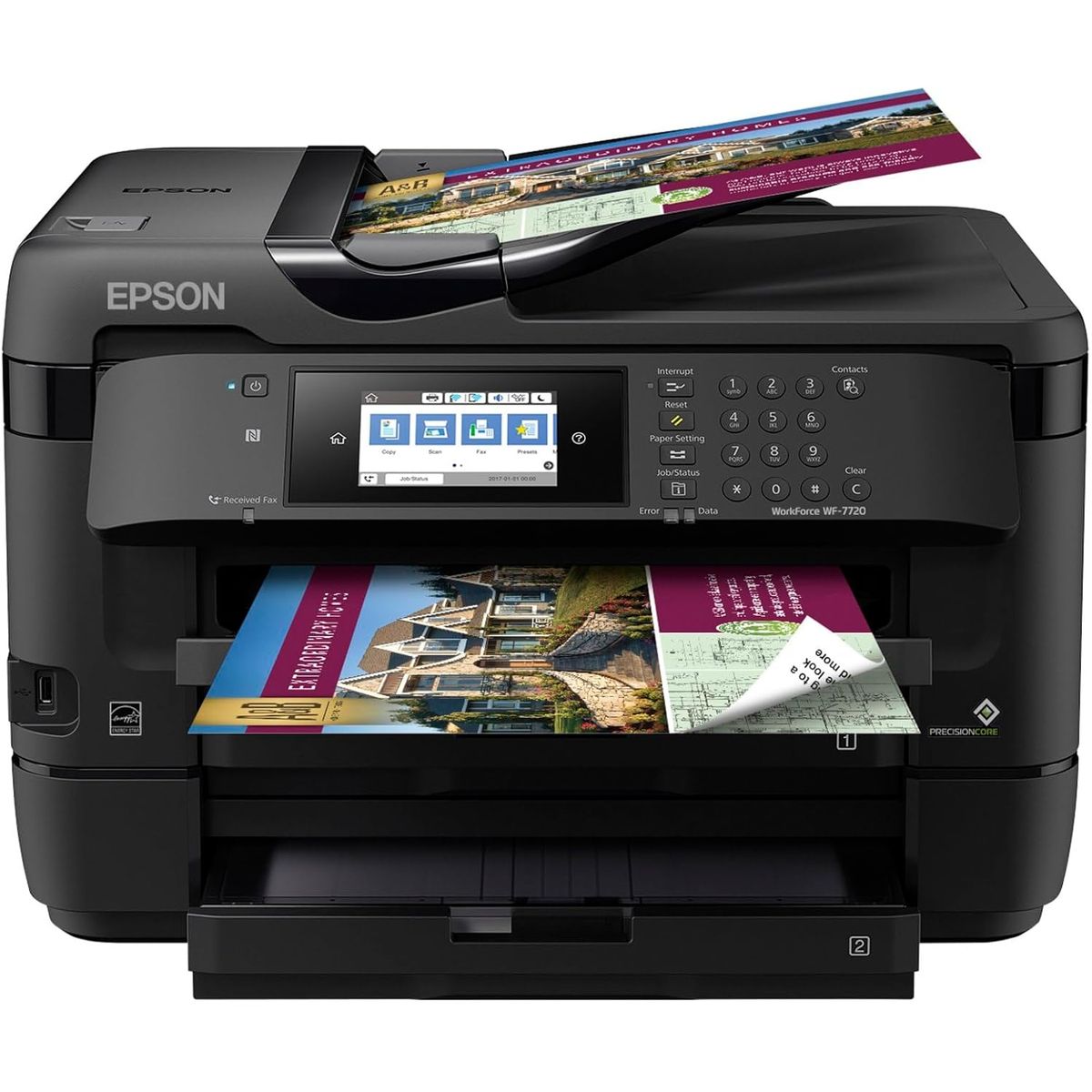 EPSON - Impresora Epson WorkForce WF-7720, multifunción, Wi-Fi, fax