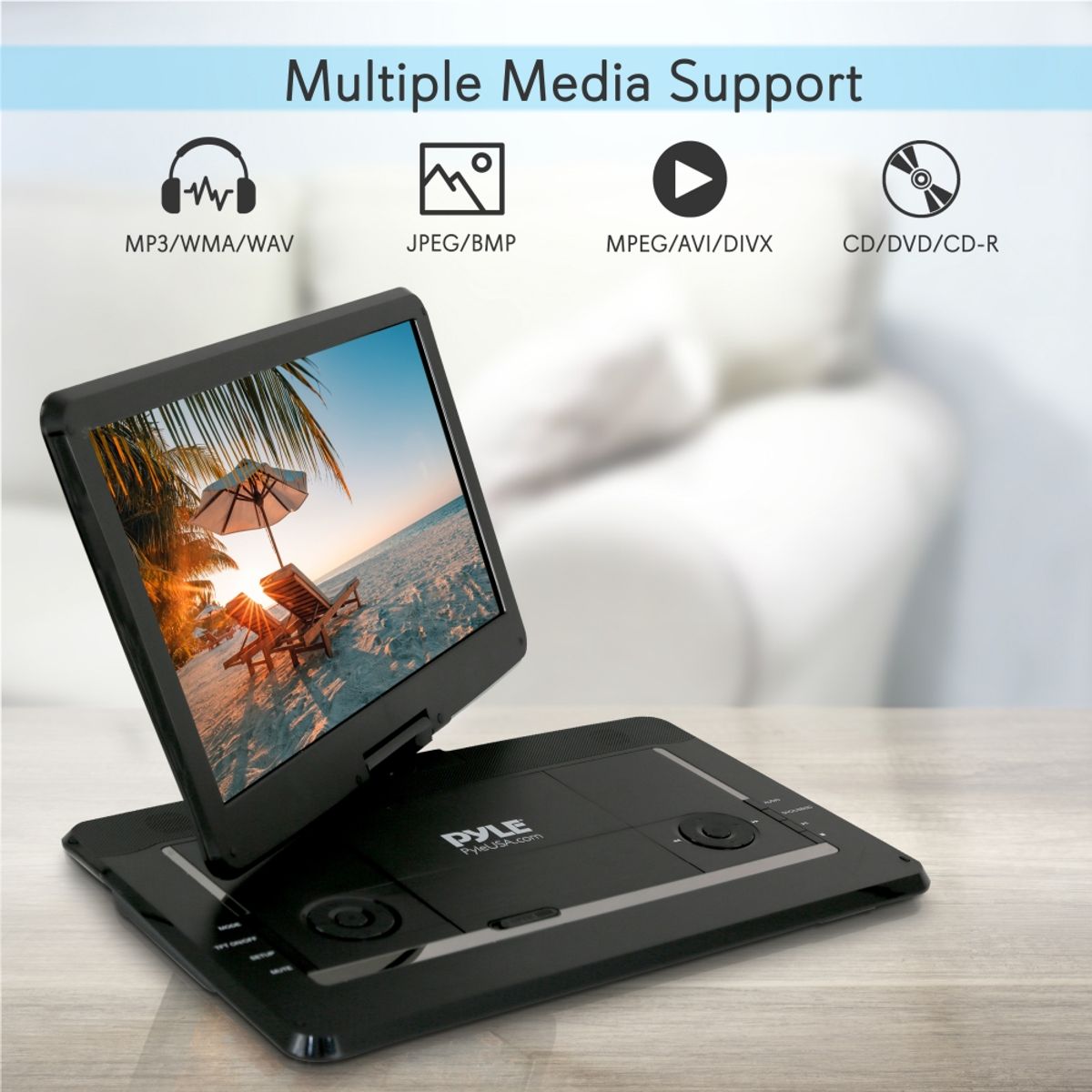 PYLEHOME - Reproductor de DVD portátil color Negro PYLE-HOME PDV156BK