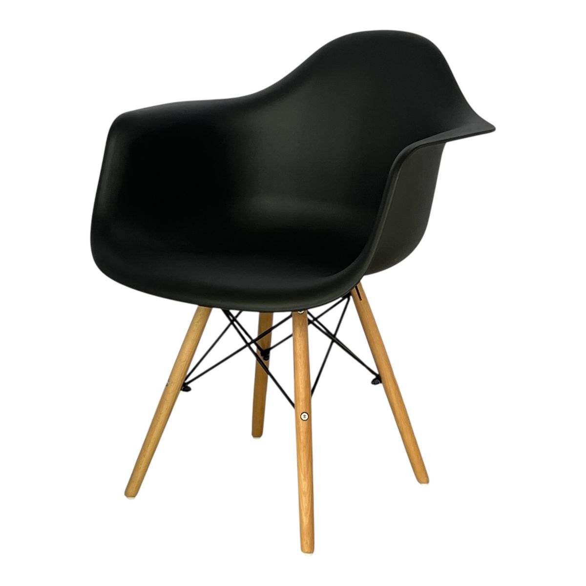 DISTRIONLINE - Silla Eames Clásica Con Brazos Color Negro