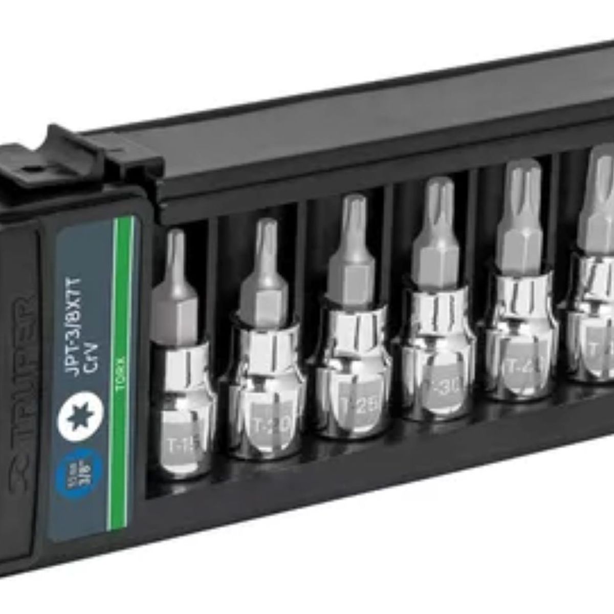 TRUPER - Juego De Copas Punta Torx 7 Pcs Cuadrante 3/8 Truper