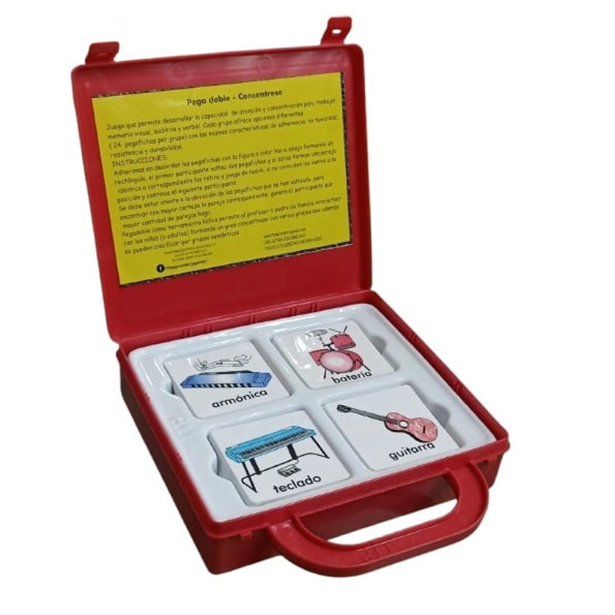 JUGANDO Y EDUCANDO - Juego Didáctico Pegatable Instrumentos Musicales Para Niños