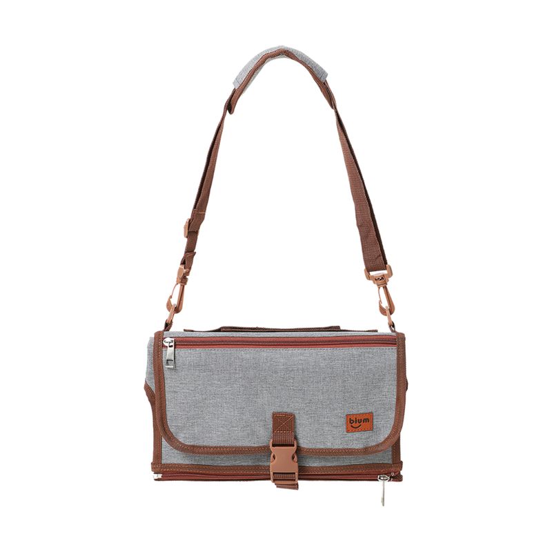 BIUM - Cambiador Portatil Para Bebe Bium Gris-cafe Tipo Maleta