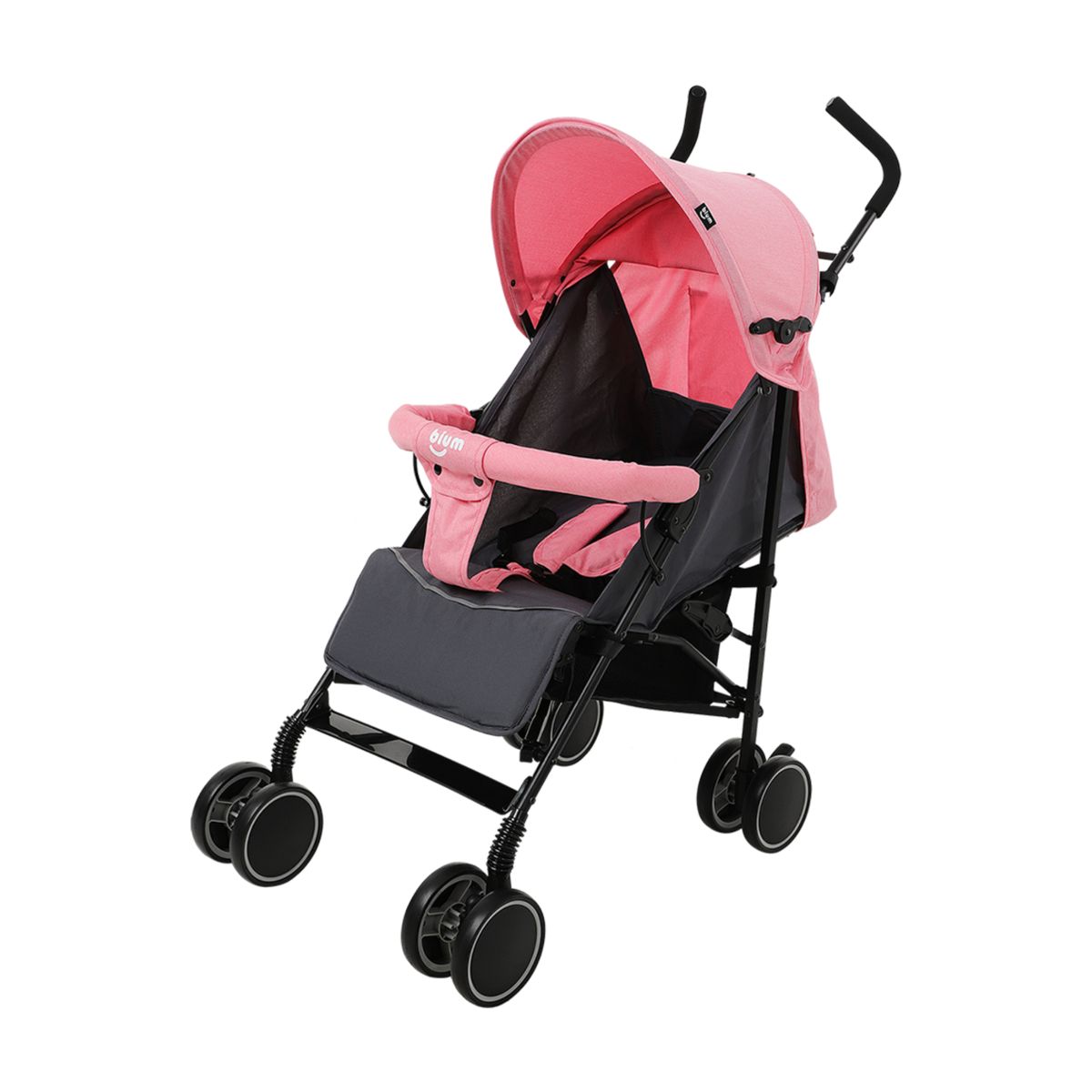 BIUM - Coche Para Bebe 4 Ruedas Dobles Rosado Bium Jolly Pink