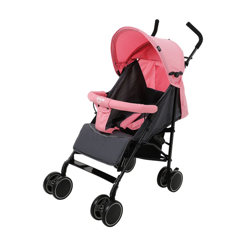 BIUM - Coche Para Bebe 4 Ruedas Dobles Rosado Bium Jolly Pink