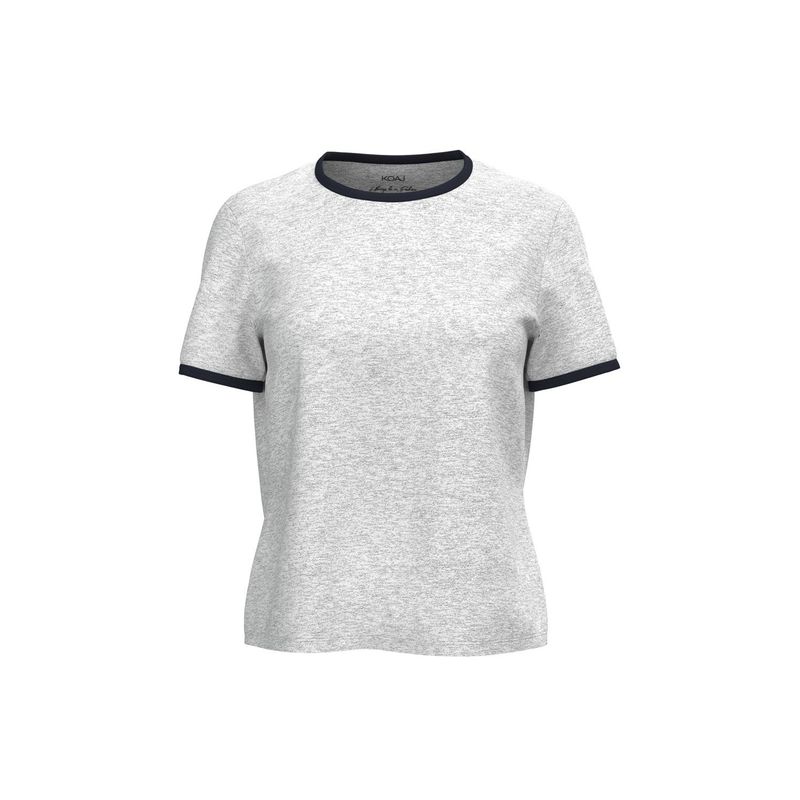KOAJ - KOAJ Camiseta unicolor en algodÃ³n manga corta con contraste MUJER