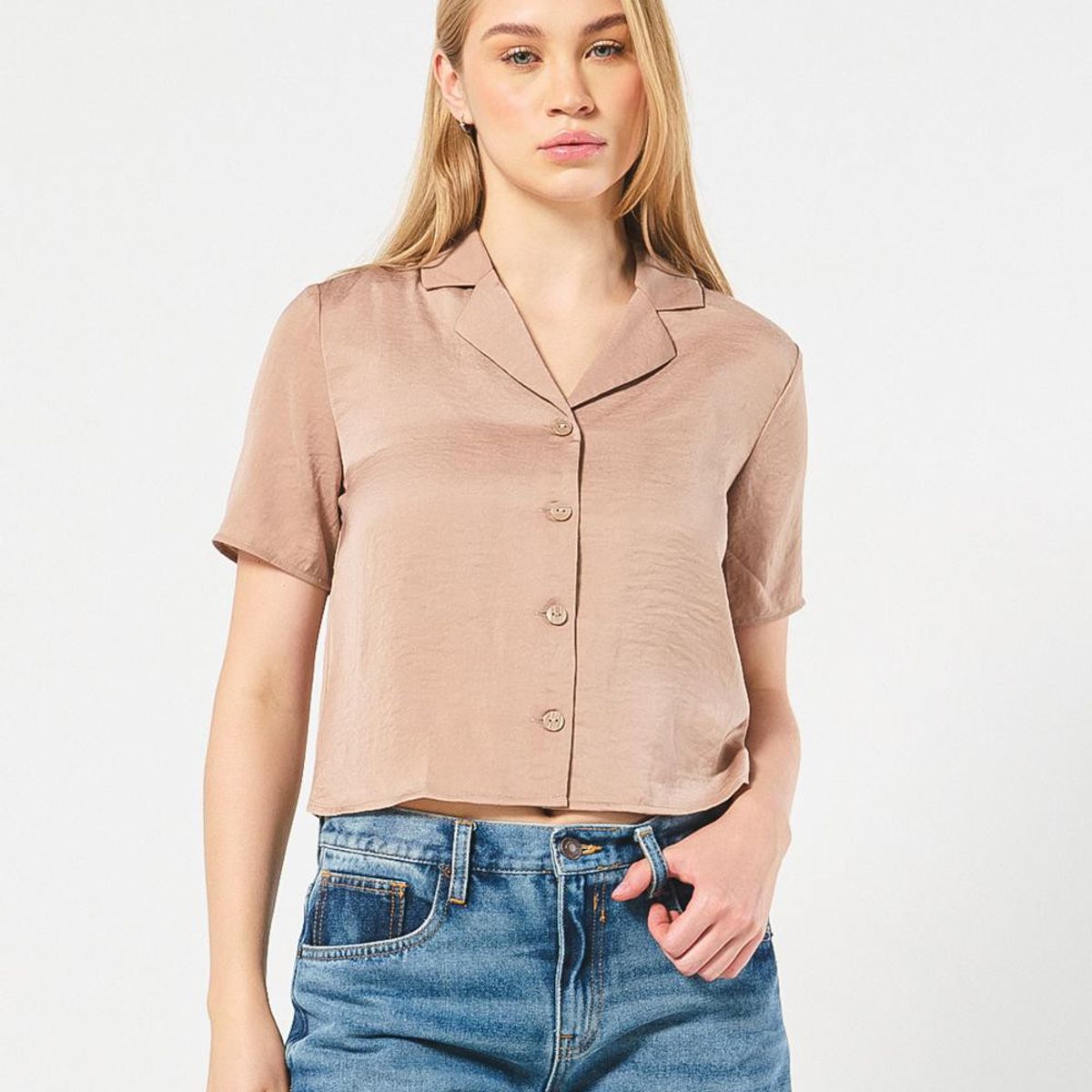 KOAJ - KOAJ BLUSA CAMISERA CROP MANGA CORTA. Mujer