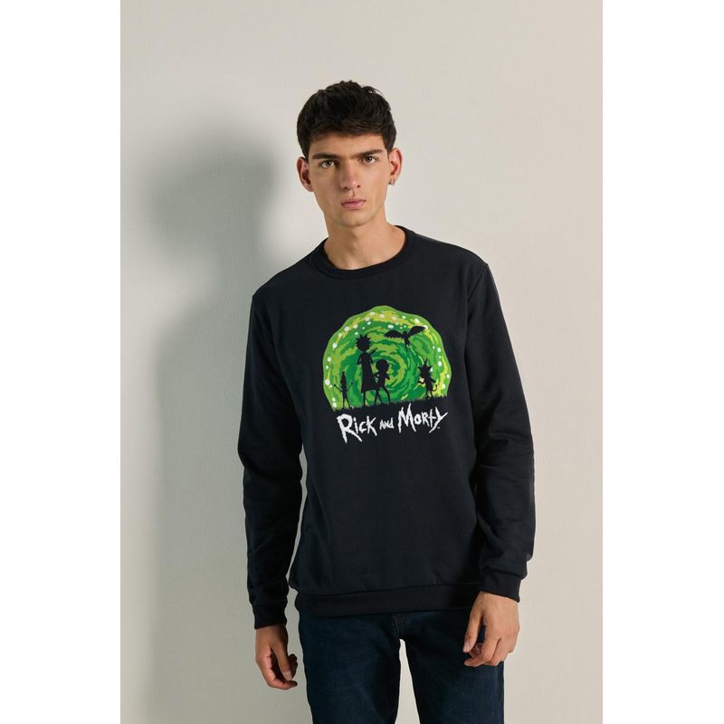 KOAJ - KOAJ Sueter cuello redondo de Rick & Morty HOMBRE