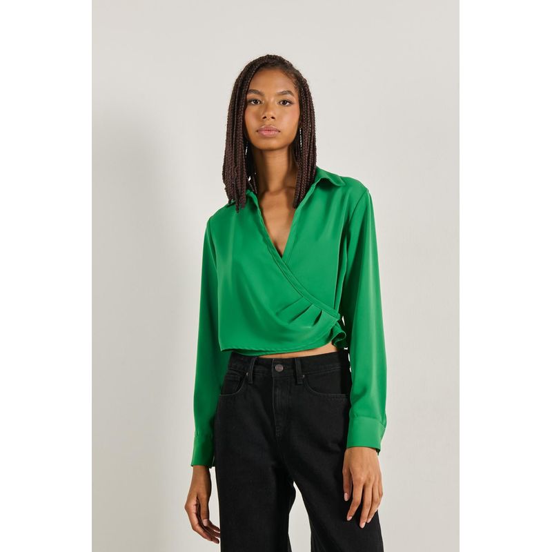 KOAJ - KOAJ BLUSA KOAJ  CRUZADA CUELLO CAMISERO 6238 MUJER