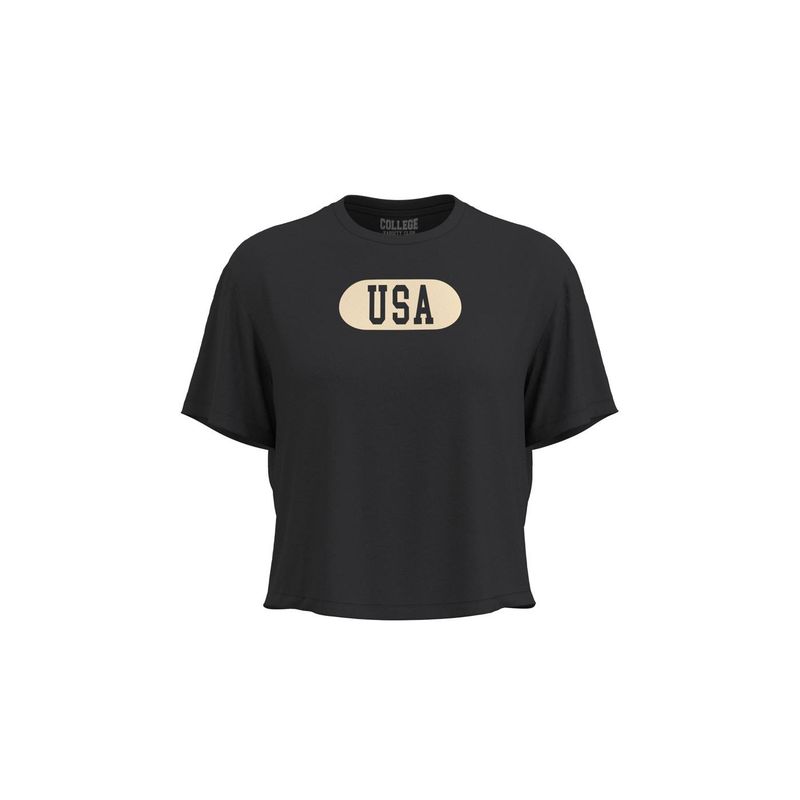 KOAJ - KOAJ Camiseta unicolor de silueta crop top para mujer, elabo Mujer