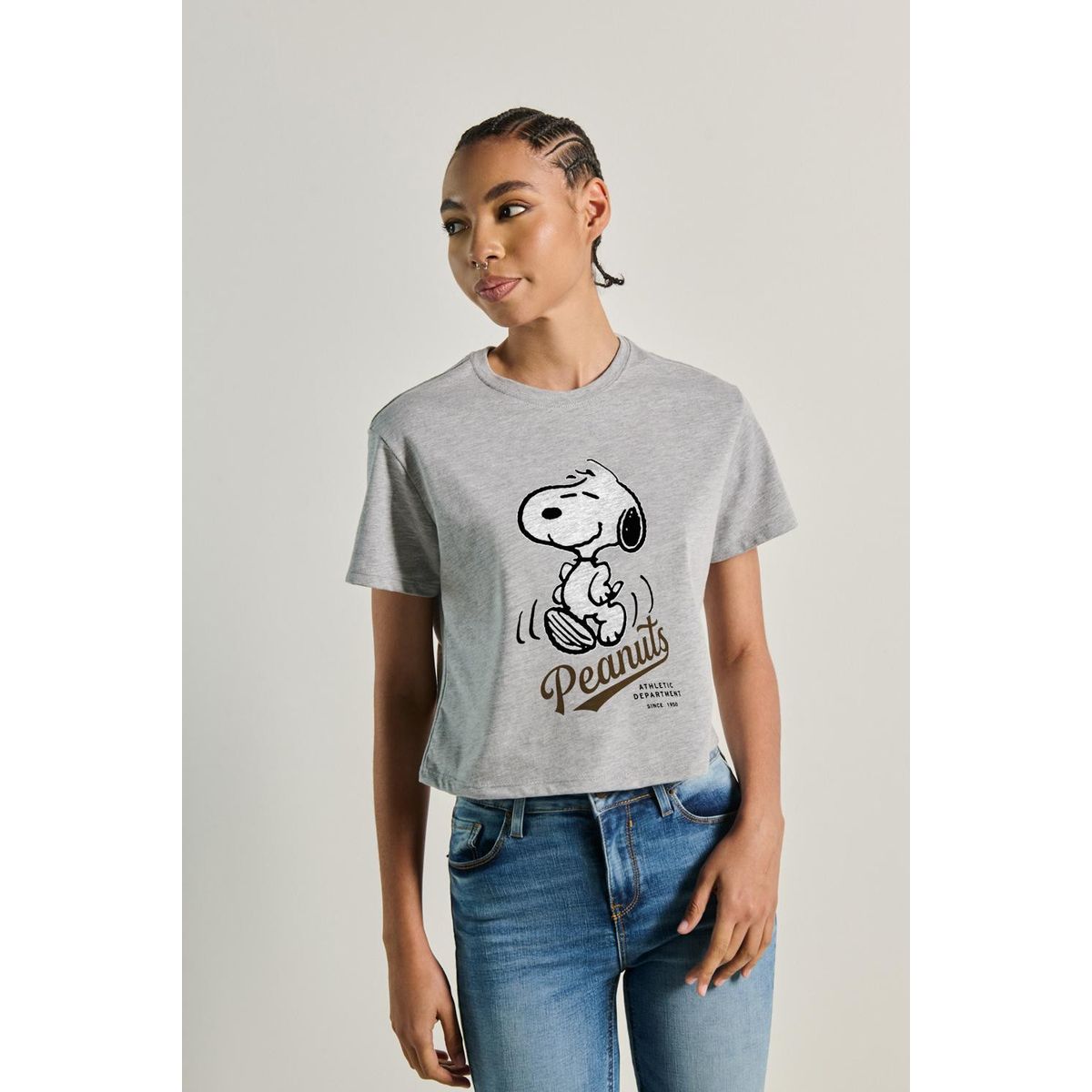 KOAJ - KOAJ Camiseta para mujer de silueta crop top unicolor, elabora MUJER