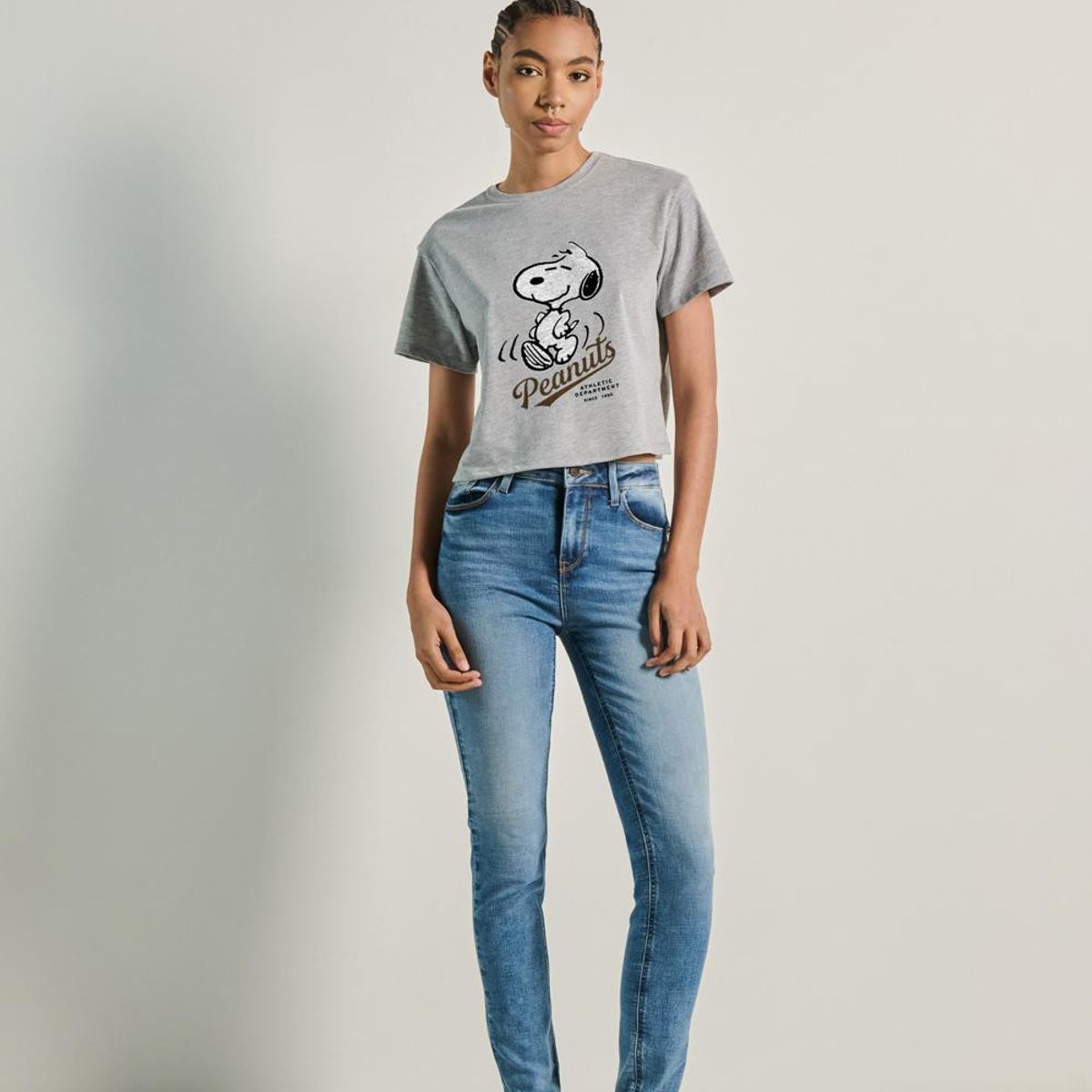 KOAJ - KOAJ Camiseta para mujer de silueta crop top unicolor, elabora MUJER