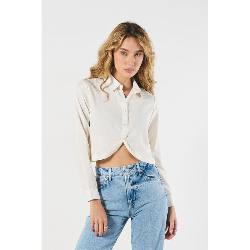 KOAJ - KOAJ BLUSA CAMISERA MANGA LARGA CON NUDO MUJER