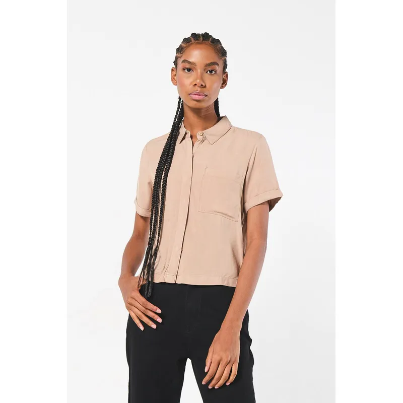 KOAJ - KOAJ BLUSA CAMISERA MANGA CORTA  CON BOLSILLO Mujer