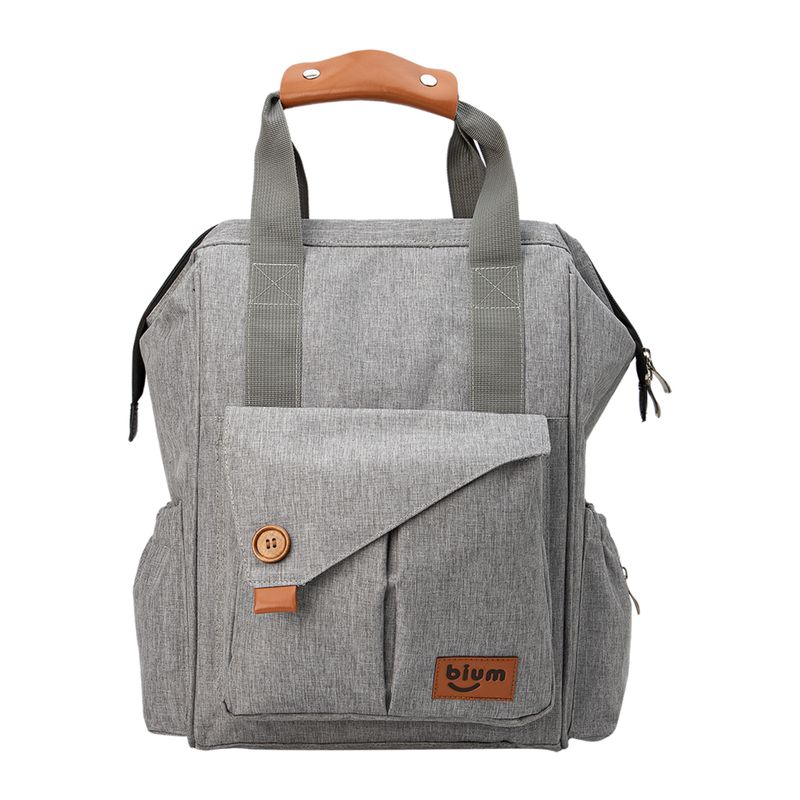 BIUM - Morral Pañalera Gris Bagpack Bium - Mundo Bebe