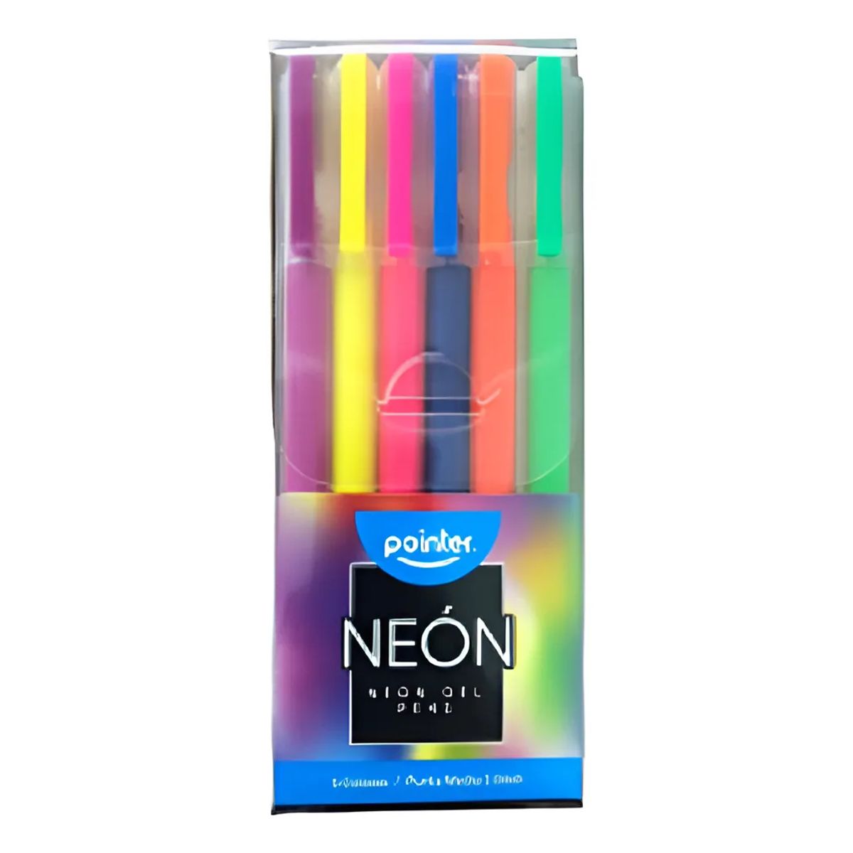 POINTER - Set 6 Bolígrafos De Gel Neón Pointer Para Niños Adultos