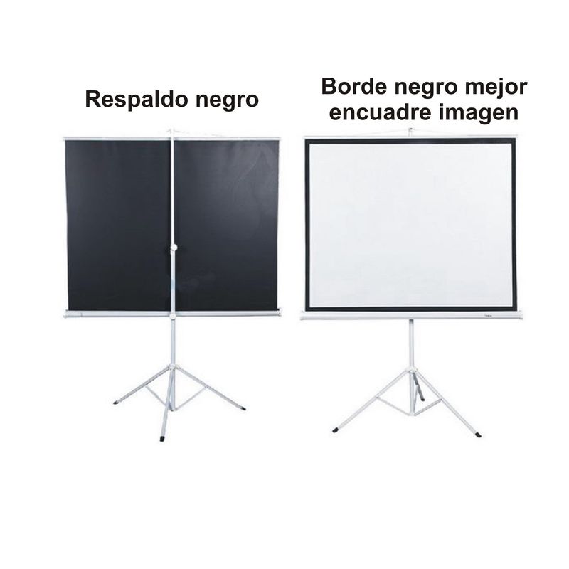 GENERICO - Pantalla Telón de Proyección Trípode 180 x 180 cm