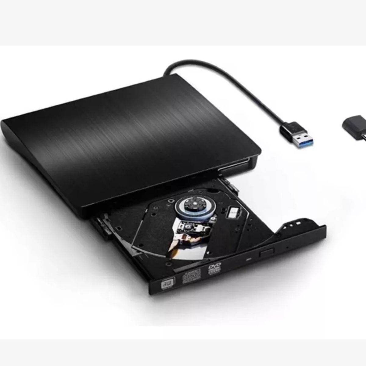 GENERICO - Lector Quemador Cd / Dvd Externo 3.0 Usb A Y Tipo C Alta Vel