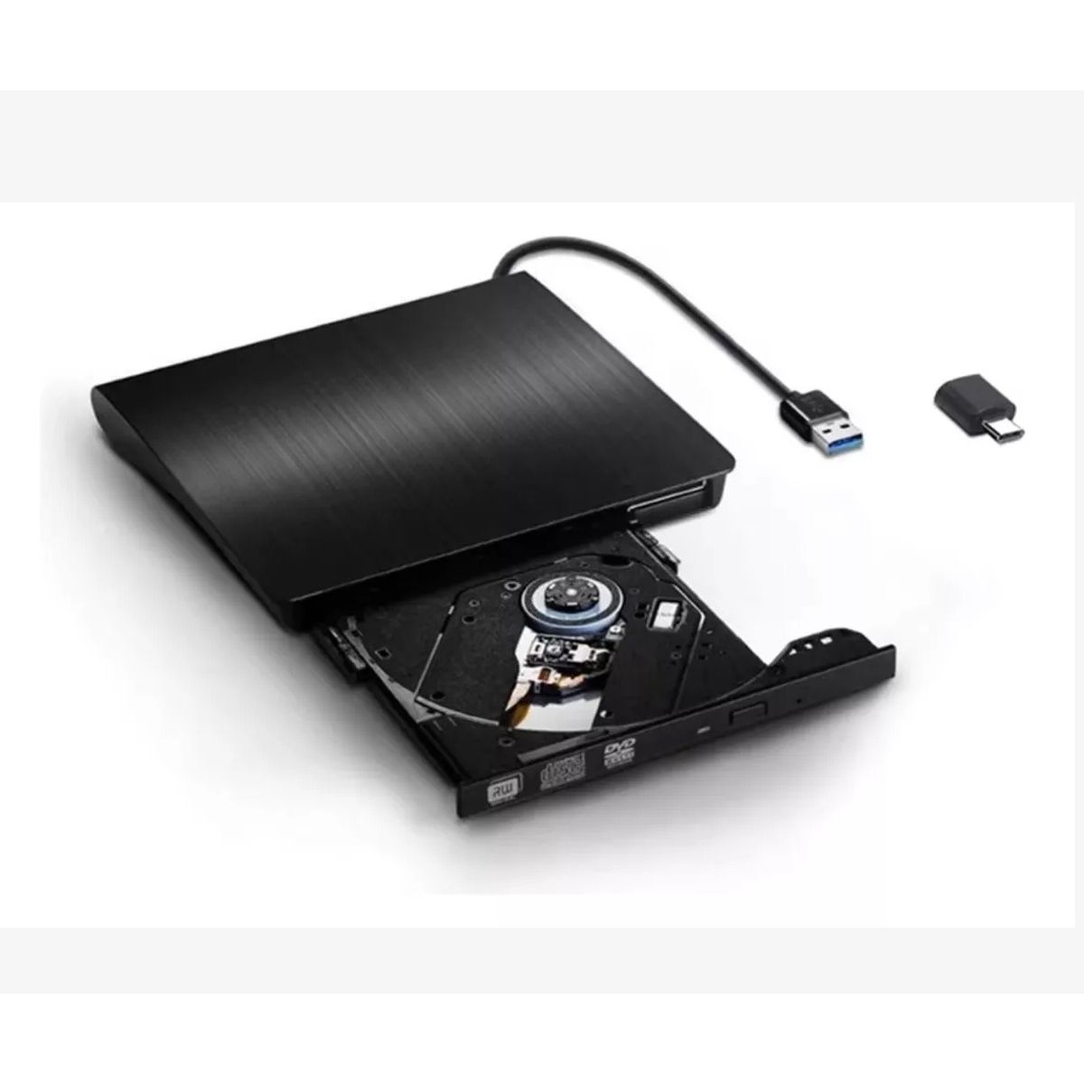 GENERICO - Lector Quemador Cd / Dvd Externo 3.0 Usb A Y Tipo C Alta Vel