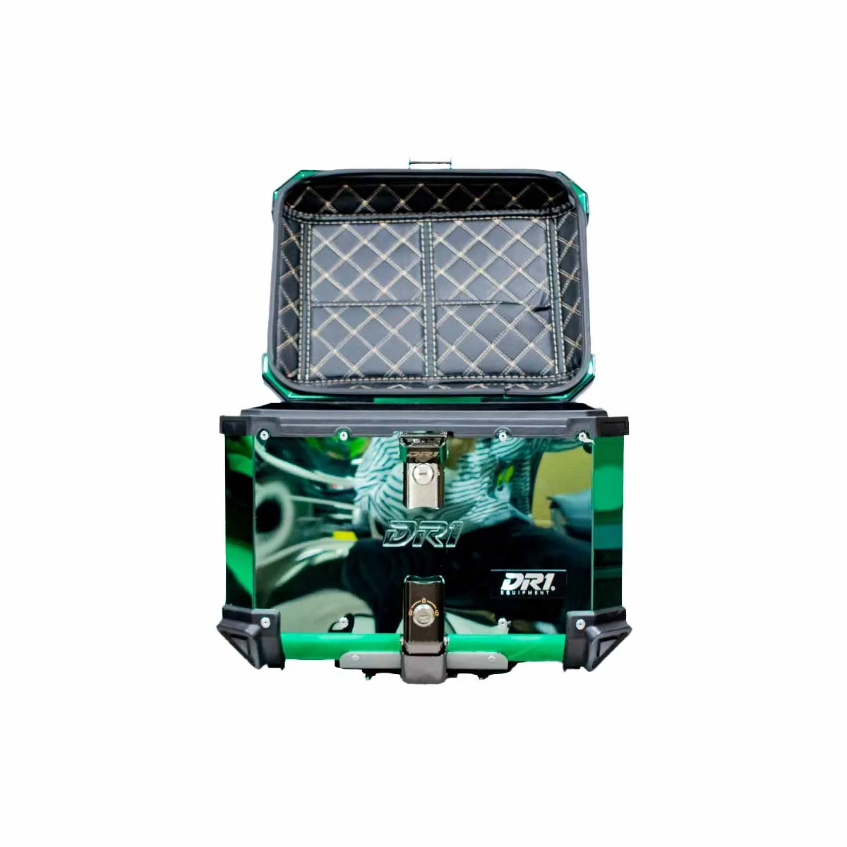DR1 - MALETERO CUADRADO DR1 ALU PRO ACERO 45 LT VERDE
