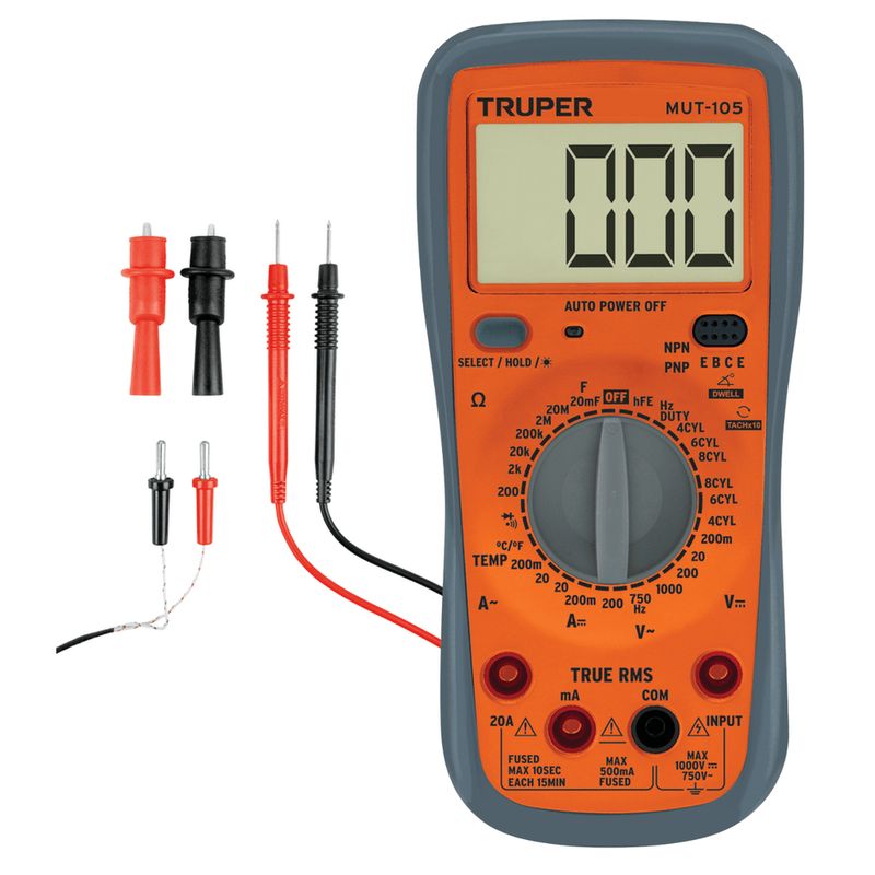 TRUPER - MULTIMETRO DIGITAL VOLTAJE EN AC 200V