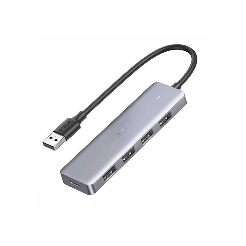 UGREEN - HUB 4 en 1 Ugreen USB-A a USB 3.0 5Gbps Gris