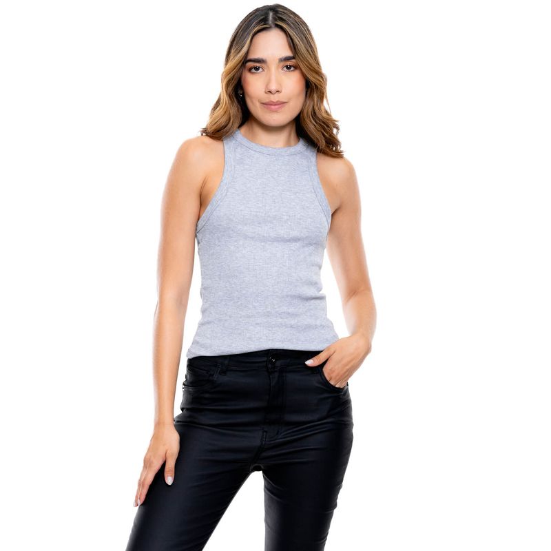 COLOR BLUE - Camiseta Manga Sisa Unicolor Efecto Canalé